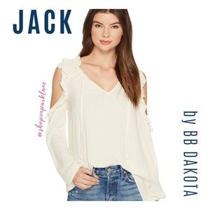 Jack by BB Dakota Ivory Ann Crinkle Rayon Top, NWT